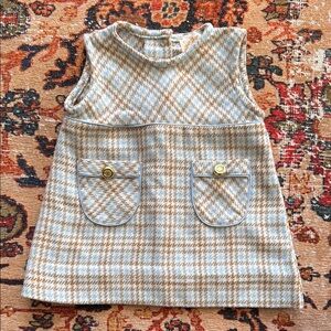 The Beaufort Bonnet Company Tan and Cream Girls Dress Jumper 12-18 Months